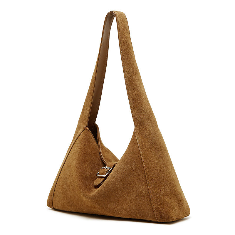 Women’s Suede Leather Vintage Shoulder Bag-RAIIFY