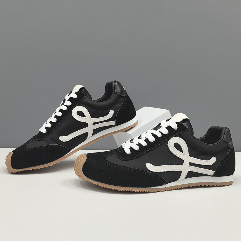 Men Stylish Patchwork Canvas Suede Flat Casual Sneakers-RAIIFY