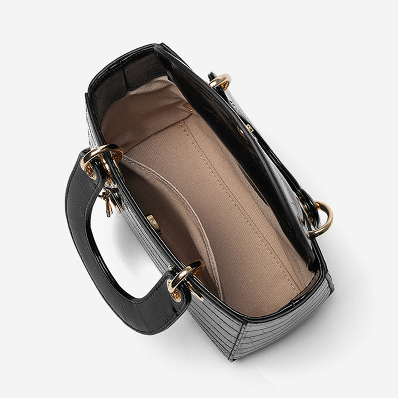 Women’s Crocodile Embossed Leather Casual Bag-RAIIFY