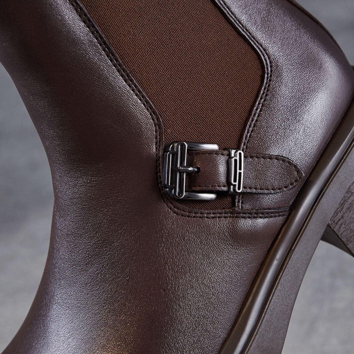 Women's Minimalist Plain Leather Slip-on Ankle Boots-RAIIFY