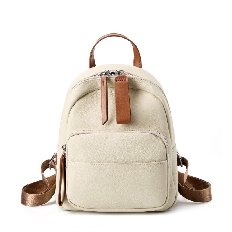 Women Minimalism Fashion Cowhide Casual Backpack-RAIIFY