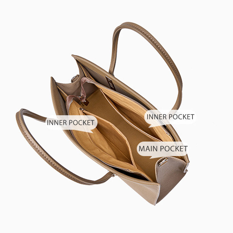 Women Minimalist Fashion Leather Tote Bag-RAIIFY