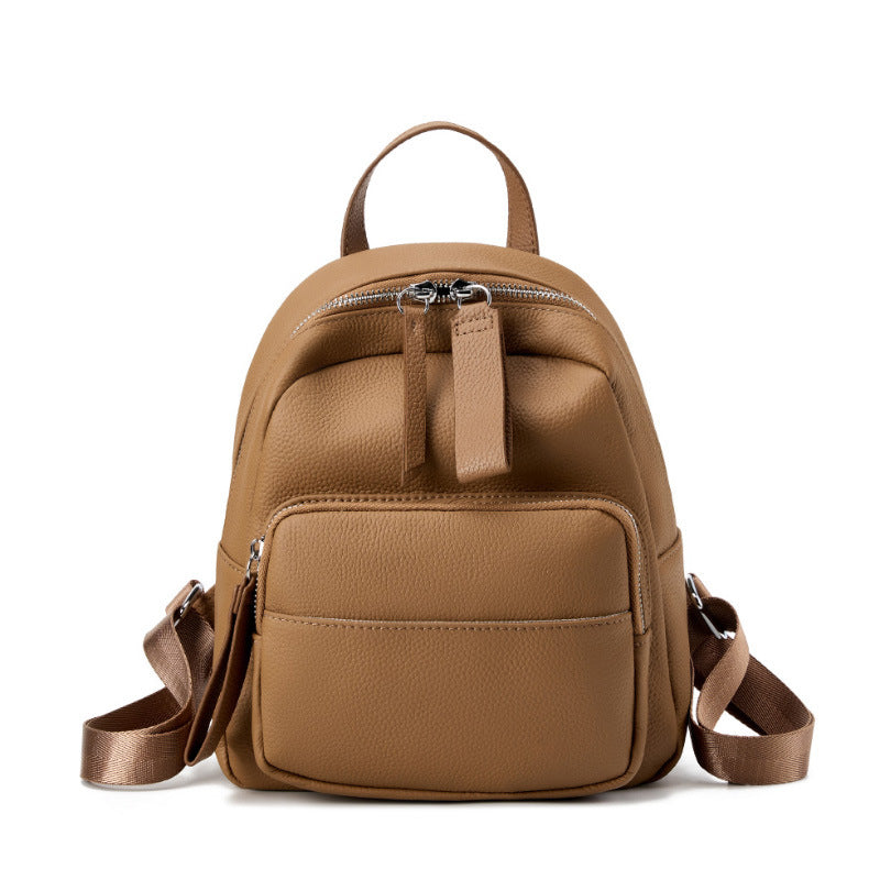 Women Minimalism Fashion Cowhide Casual Backpack-RAIIFY
