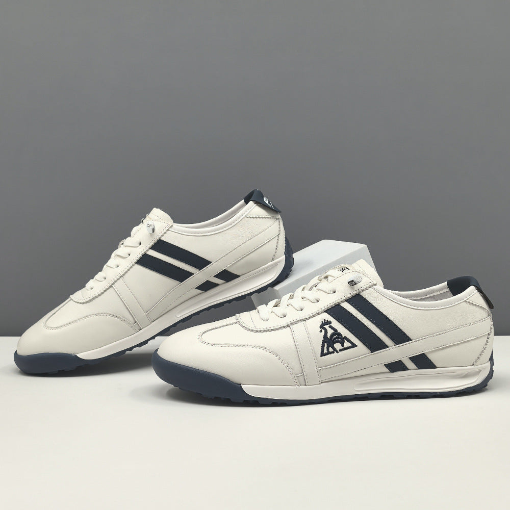 Men Fashion Quilted Leather Slip-on Flat Casual Shoes-RAIIFY