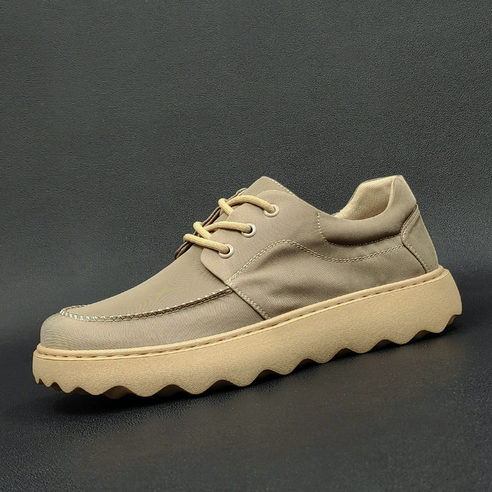 Men Casual Soft Canvas Lug Sole Casual Shoes-RAIIFY