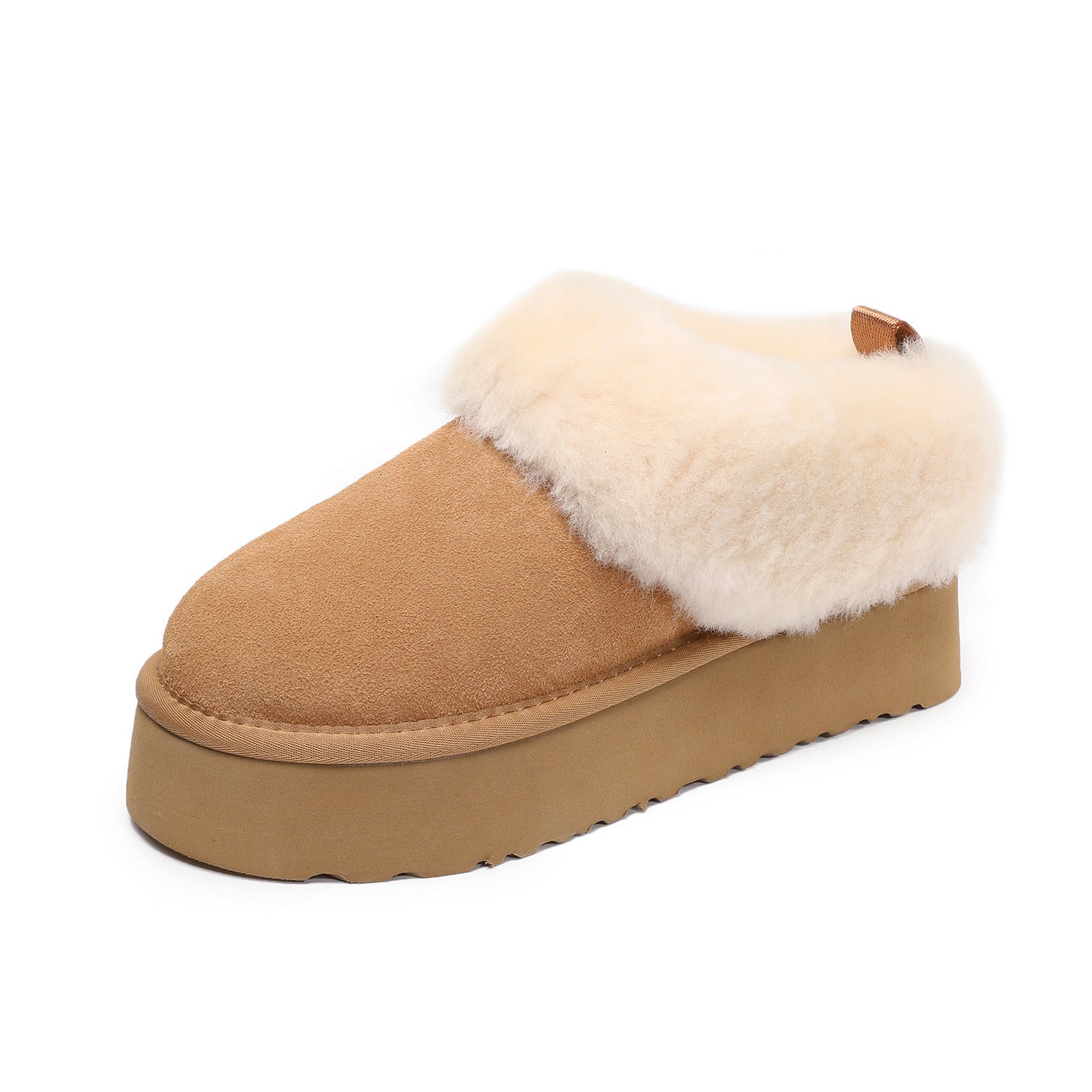 Women's Minimalist Suede Low Top Furred Casual Shoes-RAIIFY