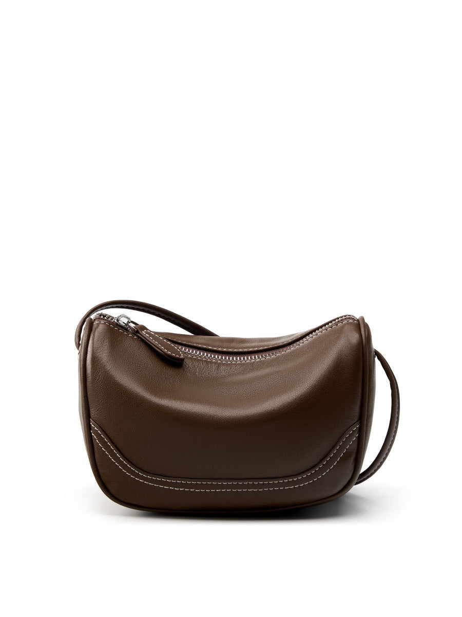 Women Minimalism Fashion Plain Leather Cross Body Bag-RAIIFY