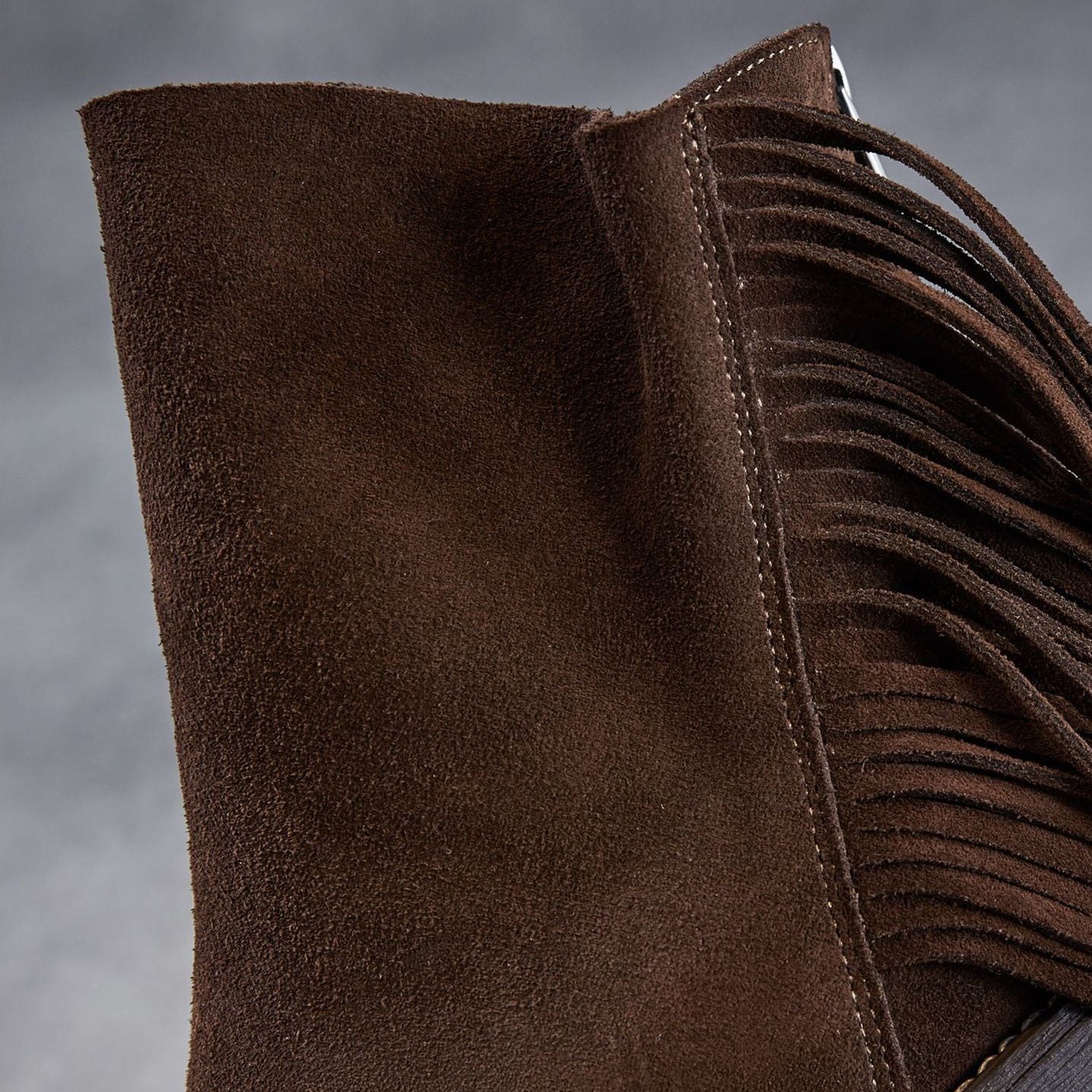 Women's Retro Plain Suede Tassels Ankle Boots-RAIIFY