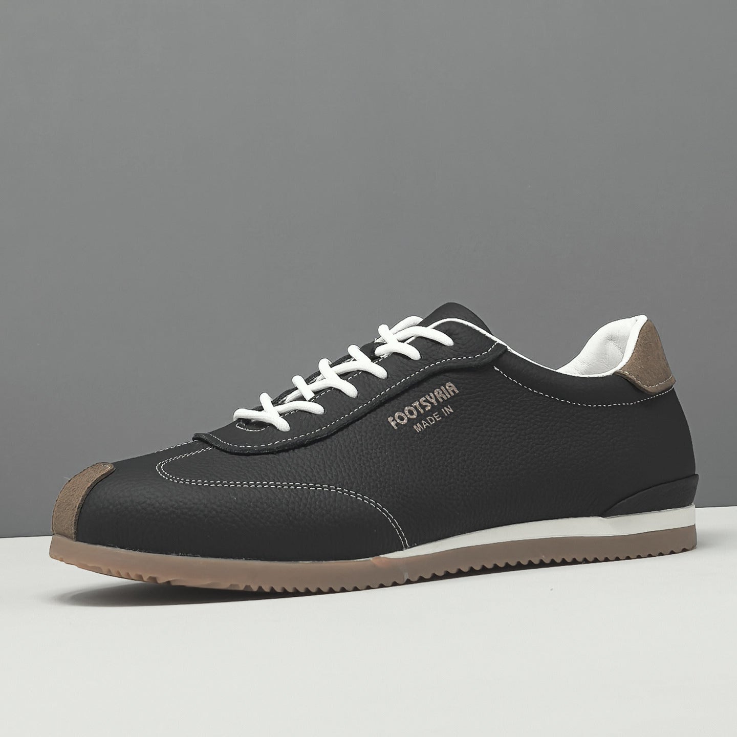 Men's Minimalist Fashion Leather Flat Casual Shoes-RAIIFY