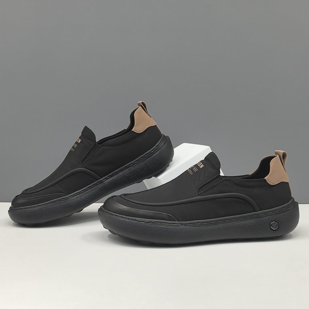 Men Minimalism Plain Breathable Canvas Casual Loafers-RAIIFY