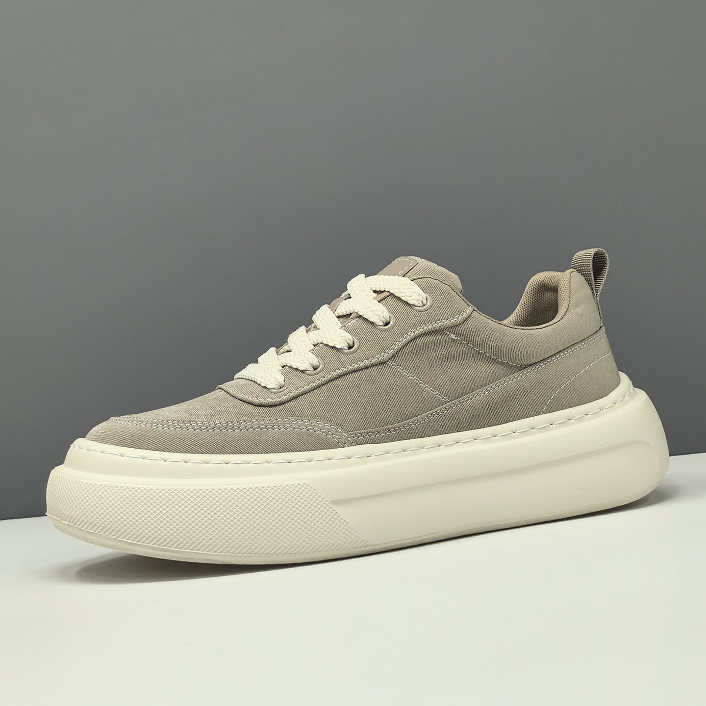 Men Breathable Ice Silk Fabric Platform Casual Wedge Sneakers-RAIIFY