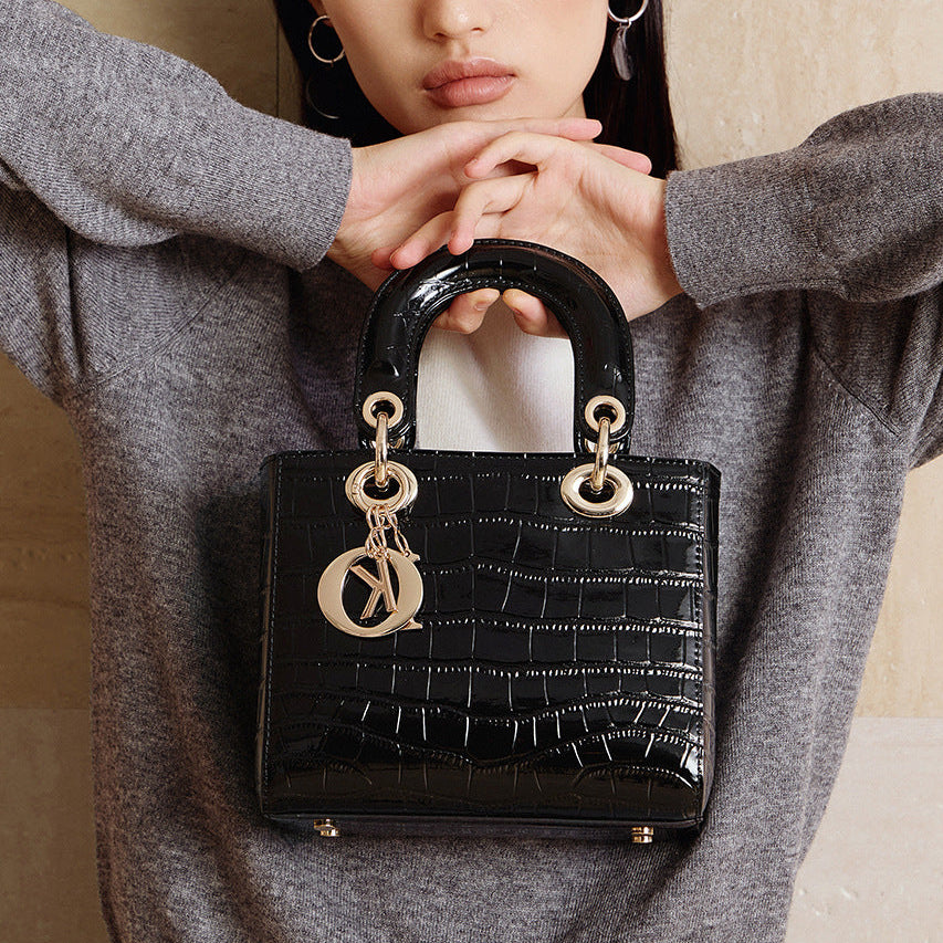 Women’s Crocodile Embossed Leather Casual Bag-RAIIFY