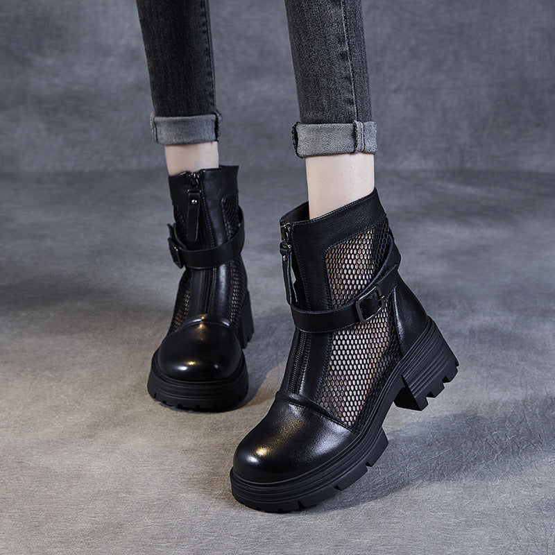Women Minimalist Summer Hollow Mesh Boots-RAIIFY