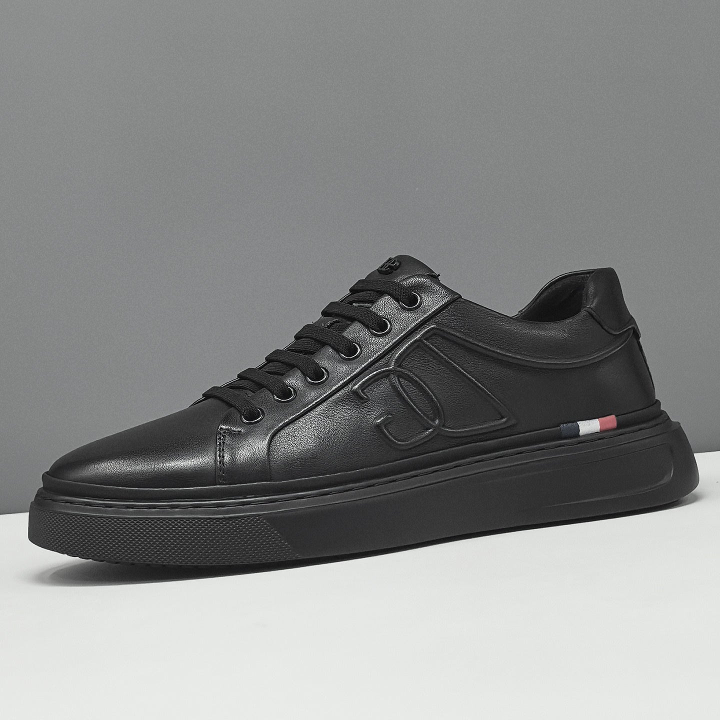 Men's Plain Leather Fashion Flat Casual Shoes-RAIIFY