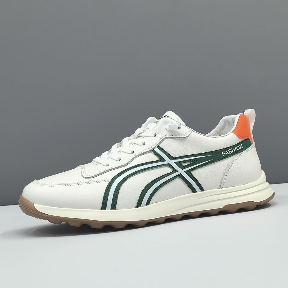 Men Fashion Leather Minimalism Flat Casual Shoes-RAIIFY