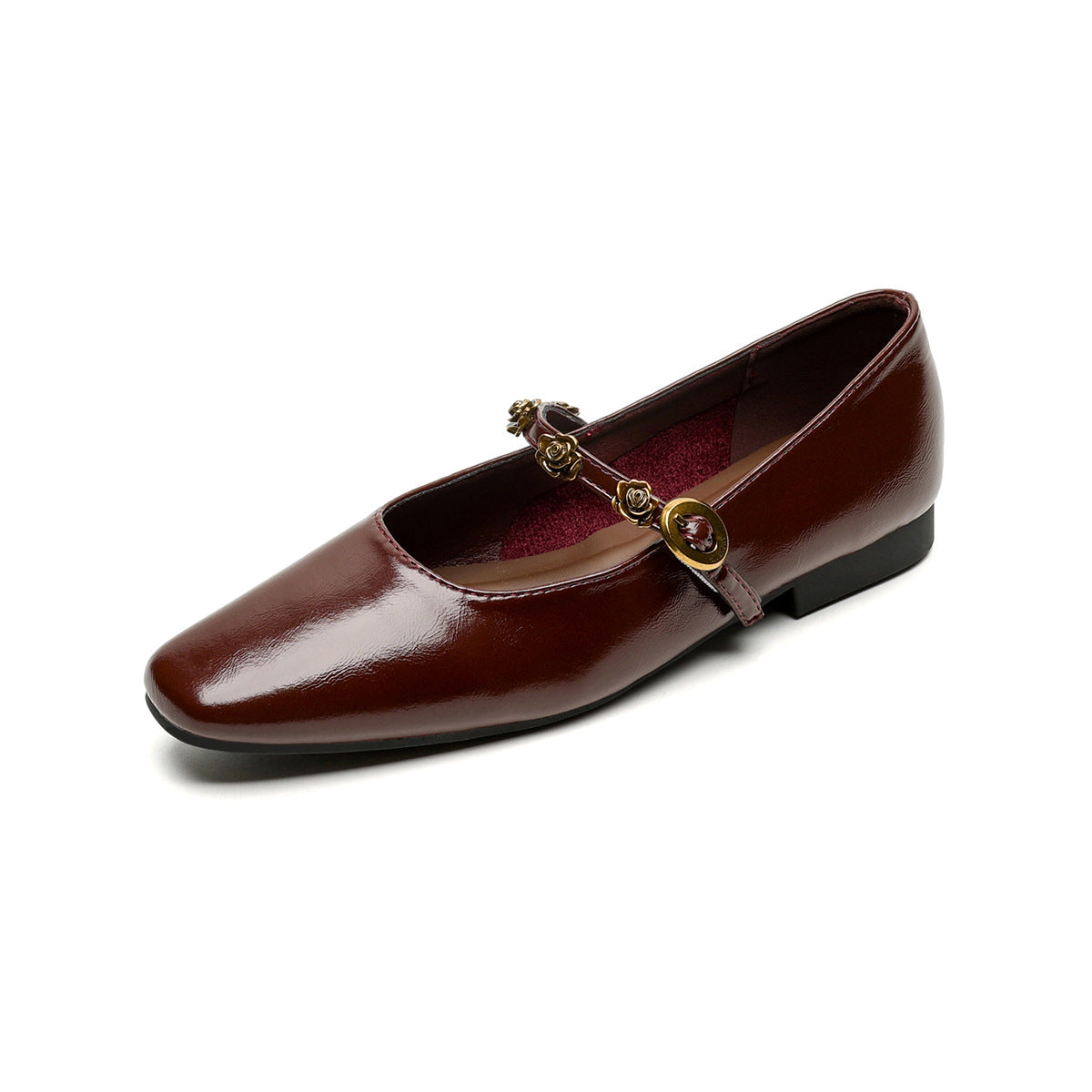 Women's Buckle Strap Mary Jane Flats Retro Casual Shoes-RAIIFY