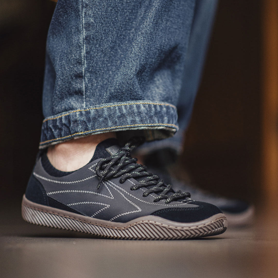 Men’s Casual Leather Comfortable Low-Top Sneakers-RAIIFY