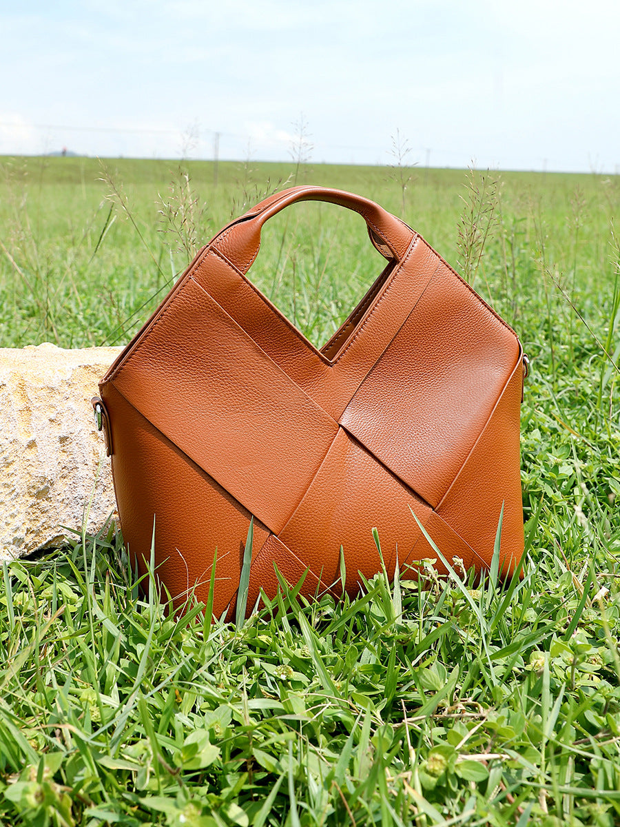 Women's Minimalism Woven Leather Tote Bag-RAIIFY