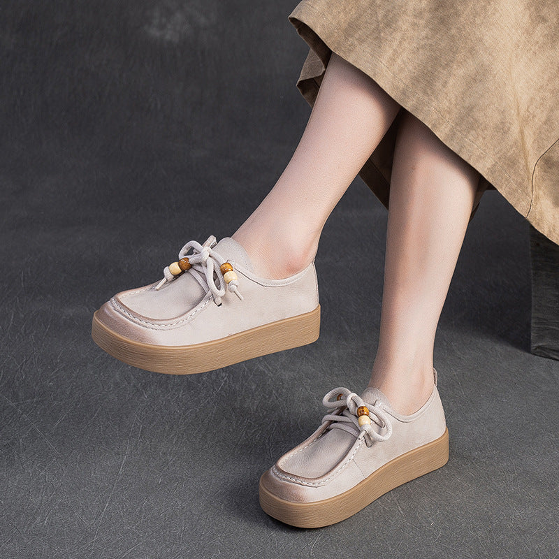 Women's Vintage Suede Flat Casual Shoes-RAIIFY