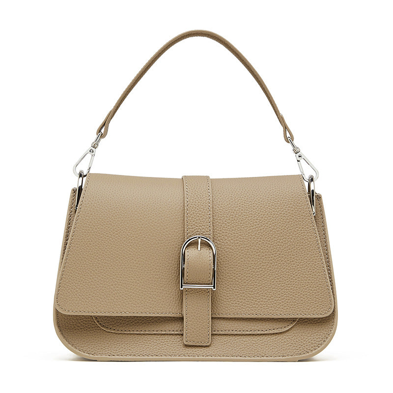 Women's Stylish Plain Leather Satchel Bag-RAIIFY
