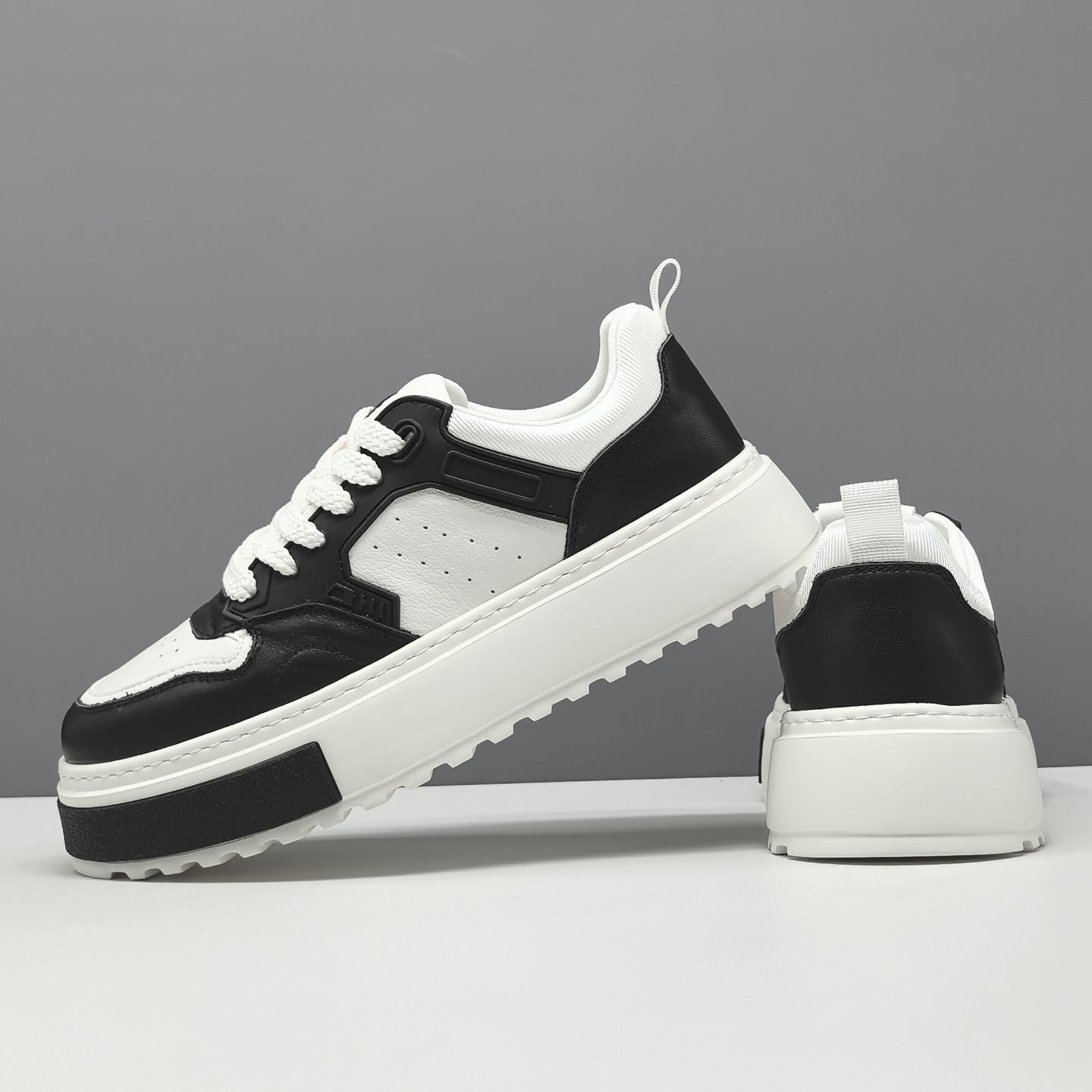 Men's Fashion Breathable Leather Thick Soled Casual Shoes-RAIIFY