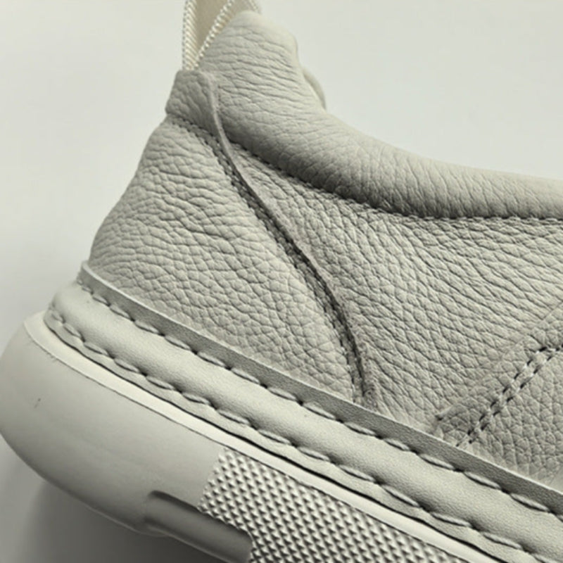 Men Minimalism Plain Leather Slip-on Casual Shoes-RAIIFY