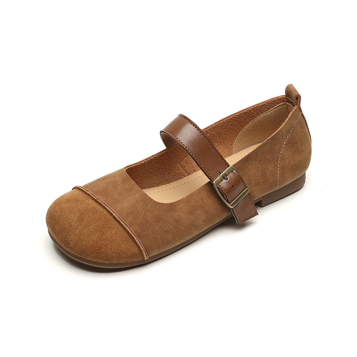 Women Retro Patchwork Soft Leather Casual Flats-RAIIFY