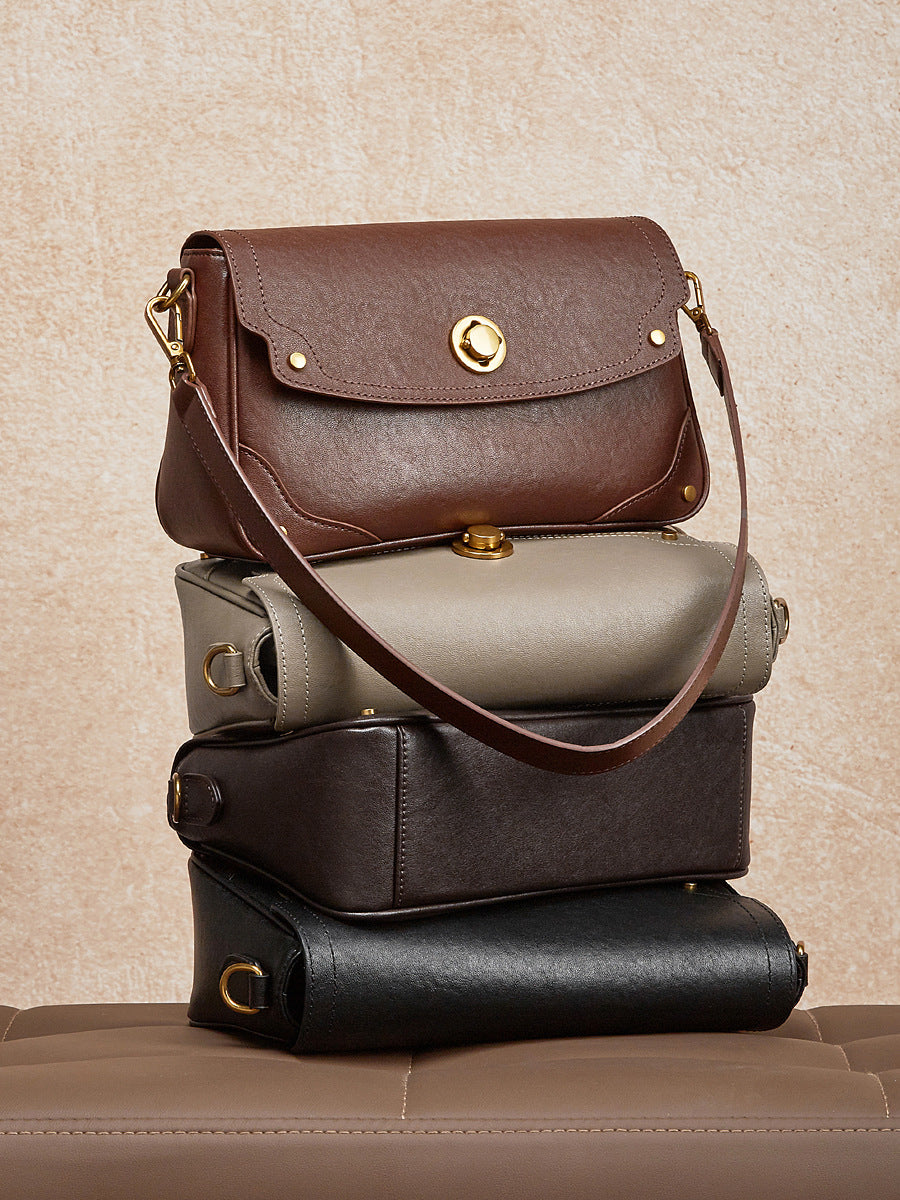 Women's Fashion Leather Small Square Shoulder Crossbody Bag-RAIIFY