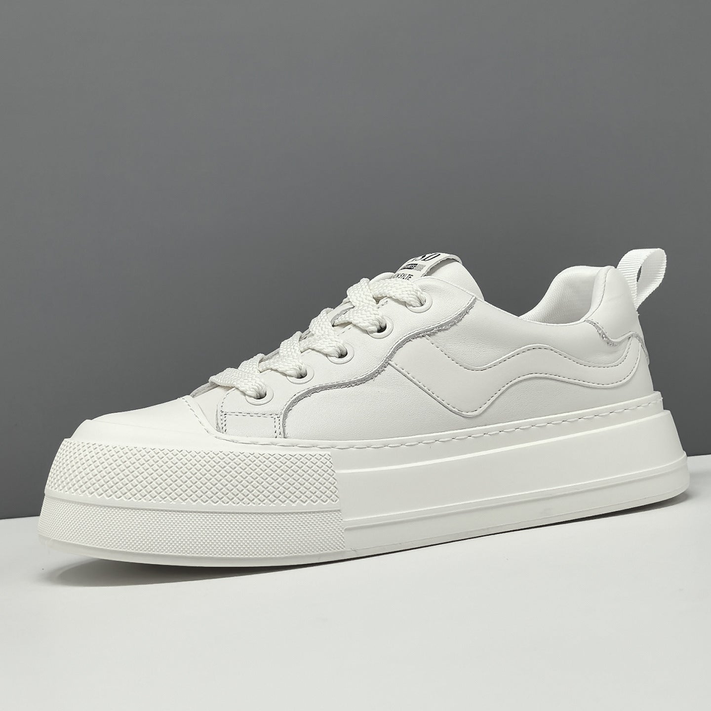 Men's Fashion Quilted Leather Flat Casual Sneakers-RAIIFY