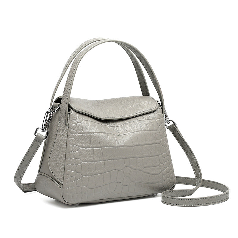 Women’s Crocodile - Embossed Leather Crossbody Bag-RAIIFY