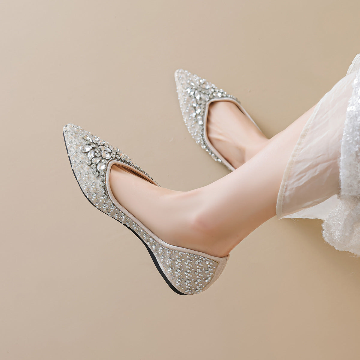 Women's Fashion Elegant Rhinestone Comfort Flats-RAIIFY