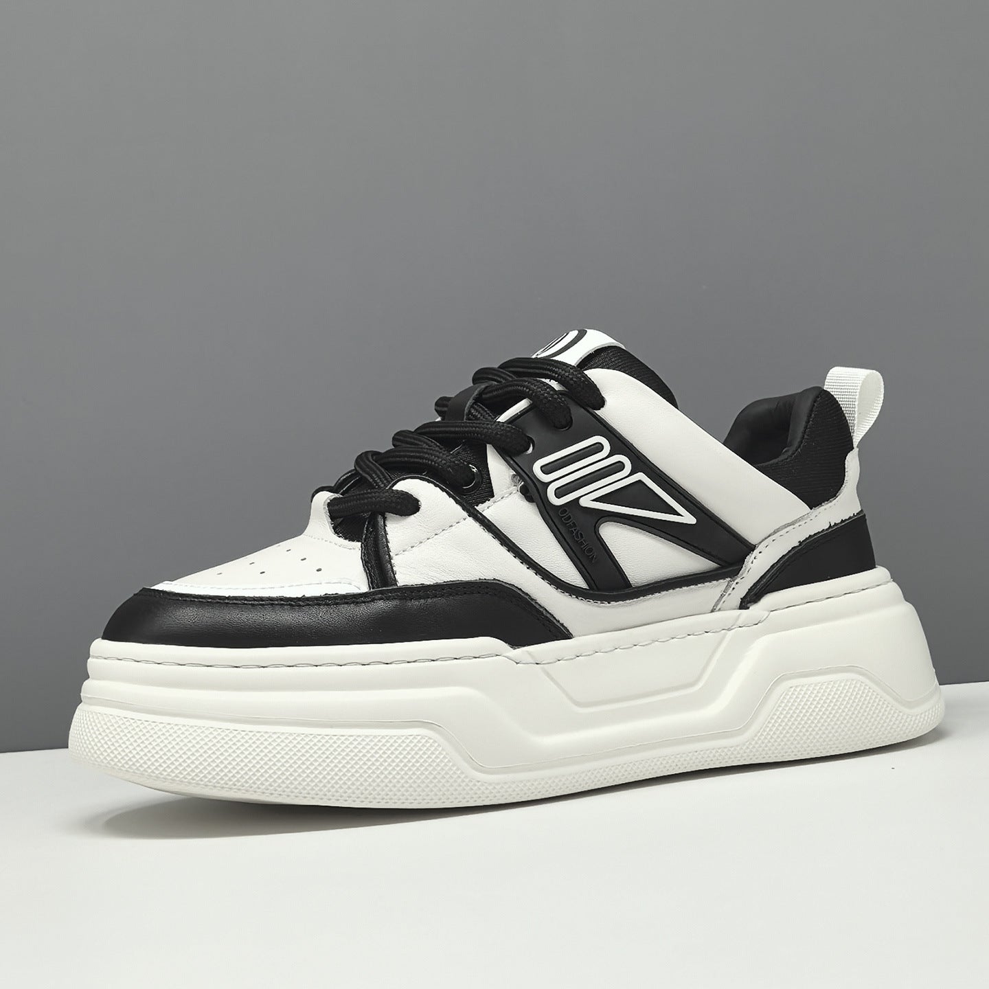 Men's Fashion Breathable Leather Thick Soled Casual Sneakers-RAIIFY