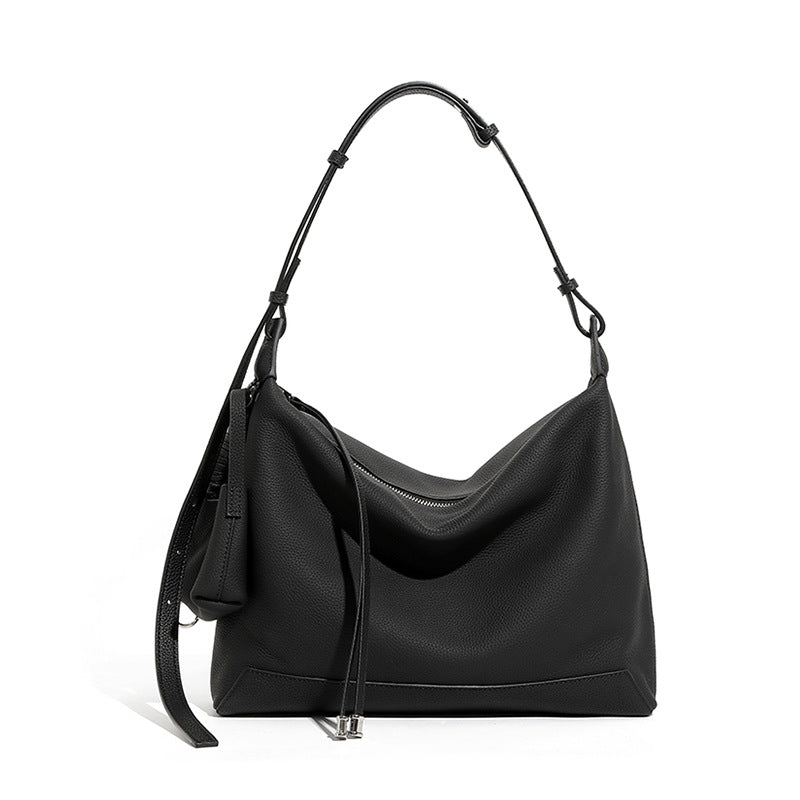 Women's Fashion Plain Leather Minimalist Tote Bag-RAIIFY