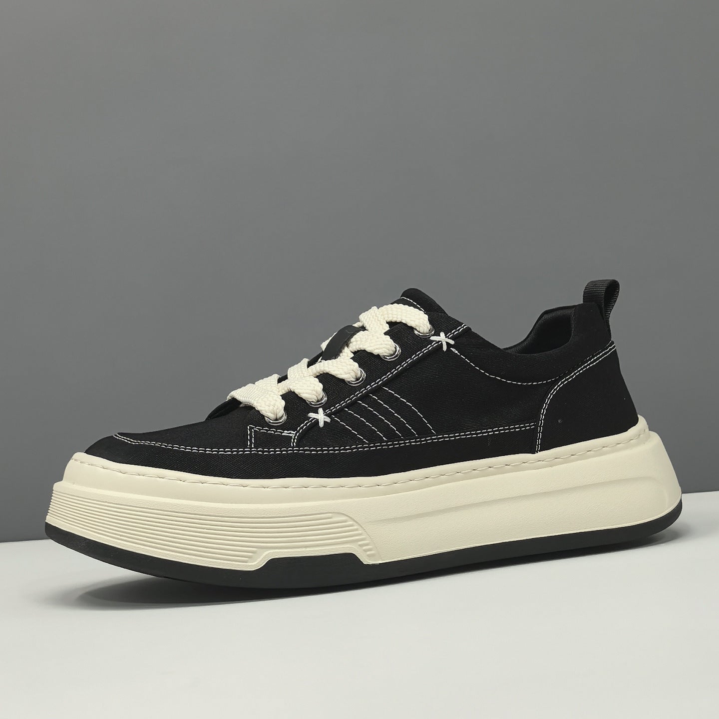 Men Ice Silk Breathable Platform Thick Sole Casual Sneakers-RAIIFY