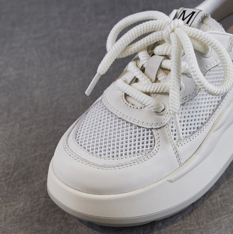 Women Fashon Plain Breathable Mesh Casual Sneakers-RAIIFY