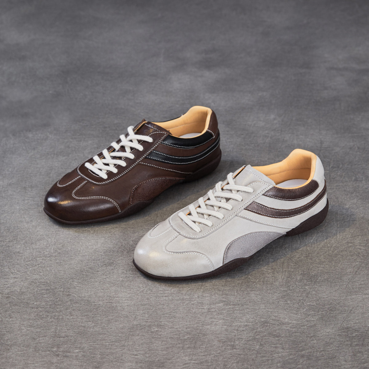 Women's Vintage Leather Flat Training Casual Shoes-RAIIFY
