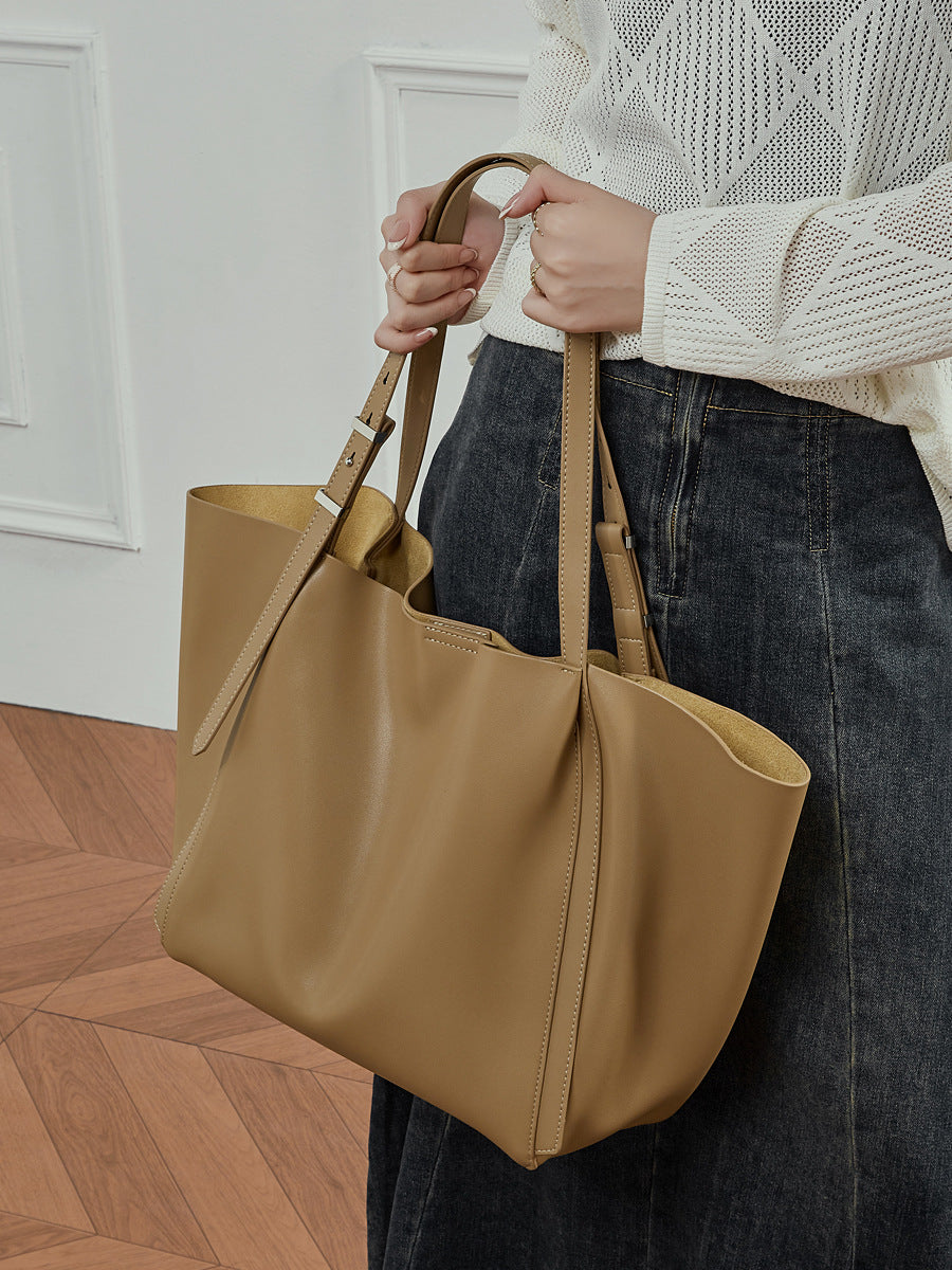 Women’s Genuine Leather Large-Capacity Tote Bag-RAIIFY