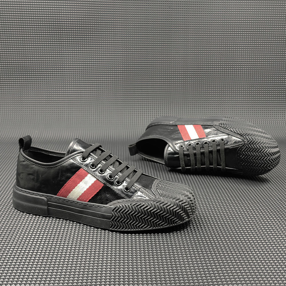 Men Minimalist Leather Flat Casual Shoes-RAIIFY