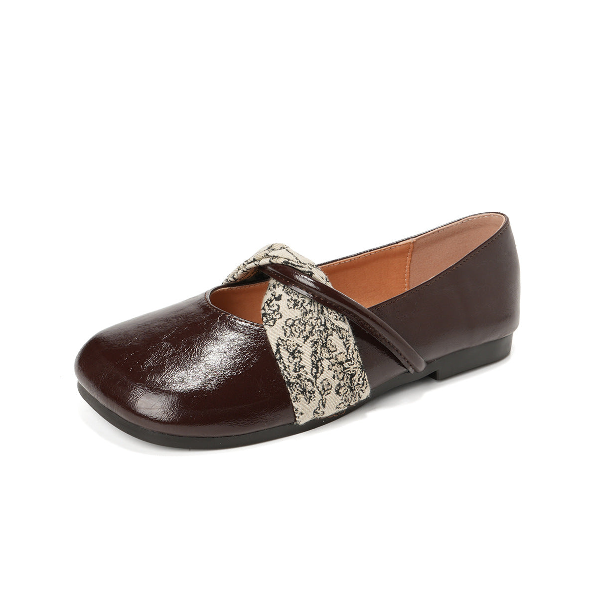 Women's Retro Round Head Casual Mary Jane Flats-RAIIFY