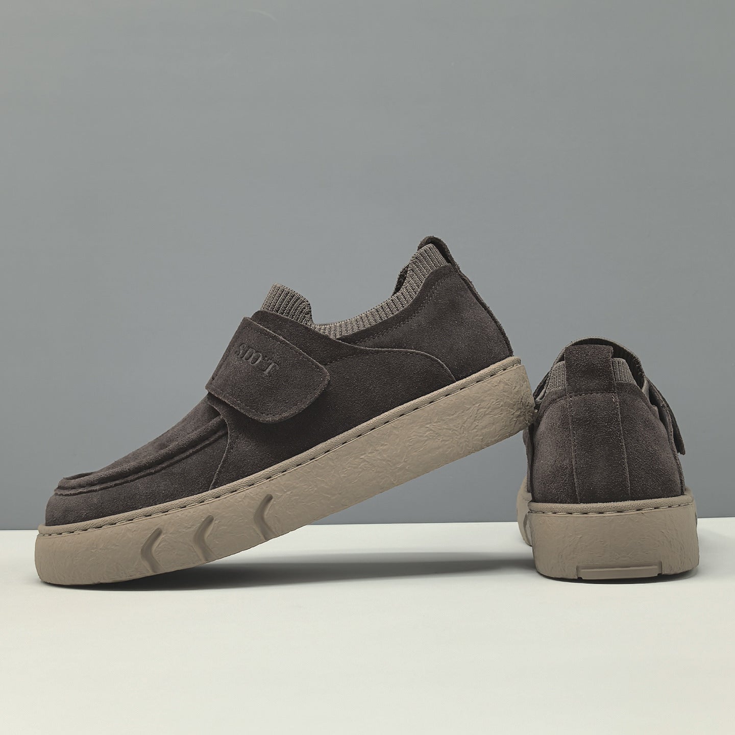Men's Minimalist Suede Velcro Tape Casual Shoes-RAIIFY