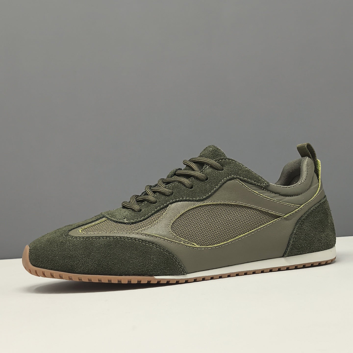 Men's Minimalist Breathable Leather Casual Flat Sneakers-RAIIFY