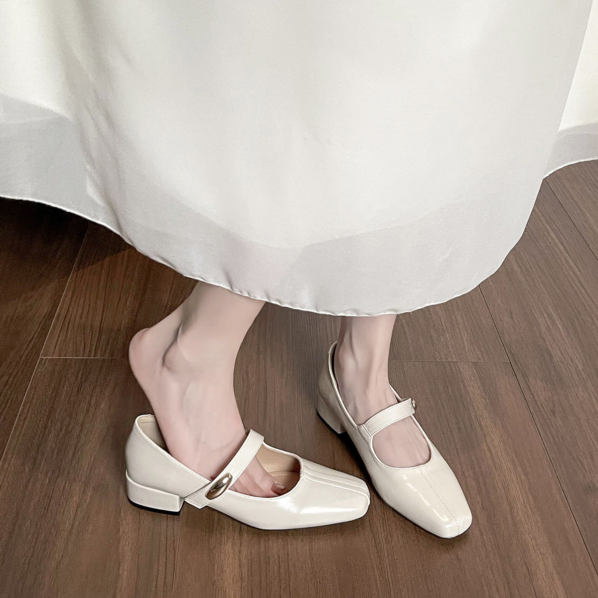 Women's Comfortable Buckle Strap Chunky Heel Mary Janes-RAIIFY