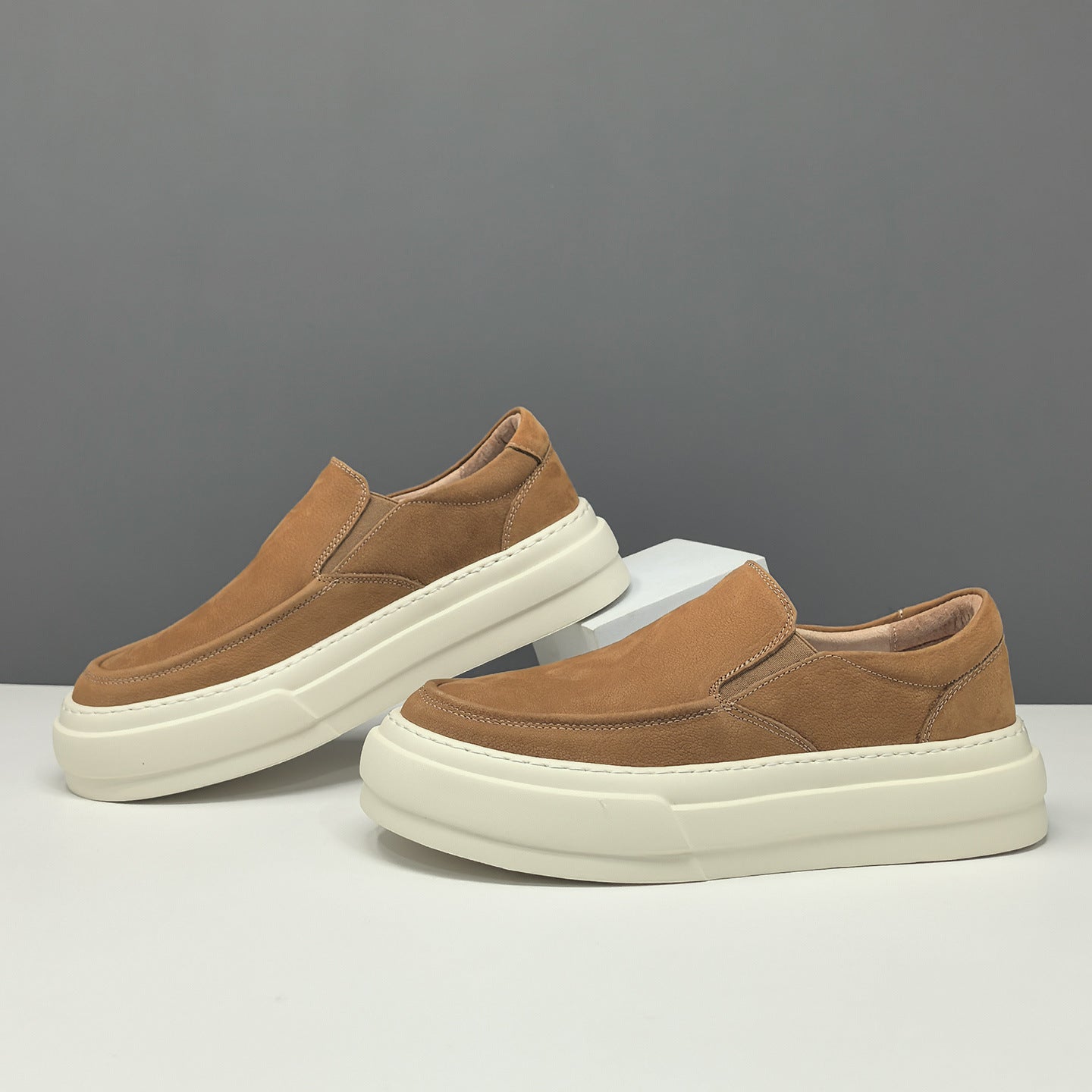 Men's Leather Minimalist Casual Slip-on Loafers-RAIIFY