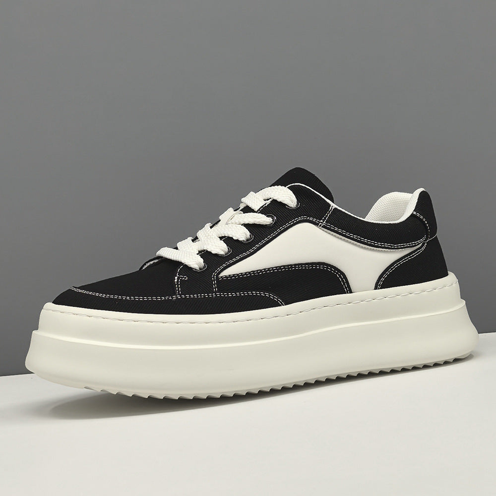 Men Fashion Quilted Breathable Canvas Casual Sneakers-RAIIFY