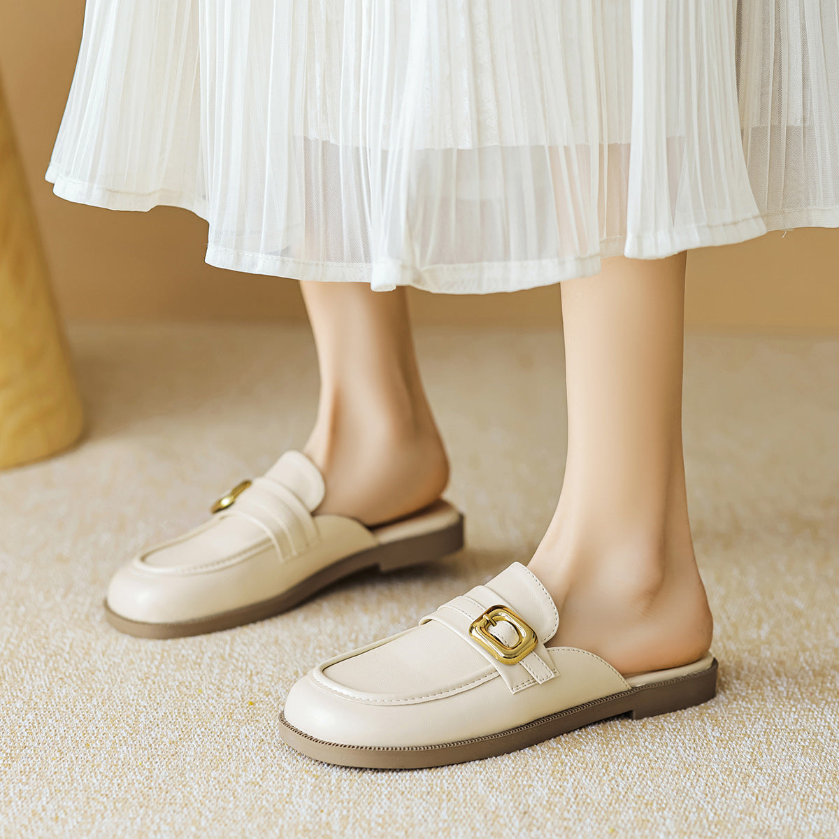 Women Minimalist Casual Soft Flat Mules-RAIIFY