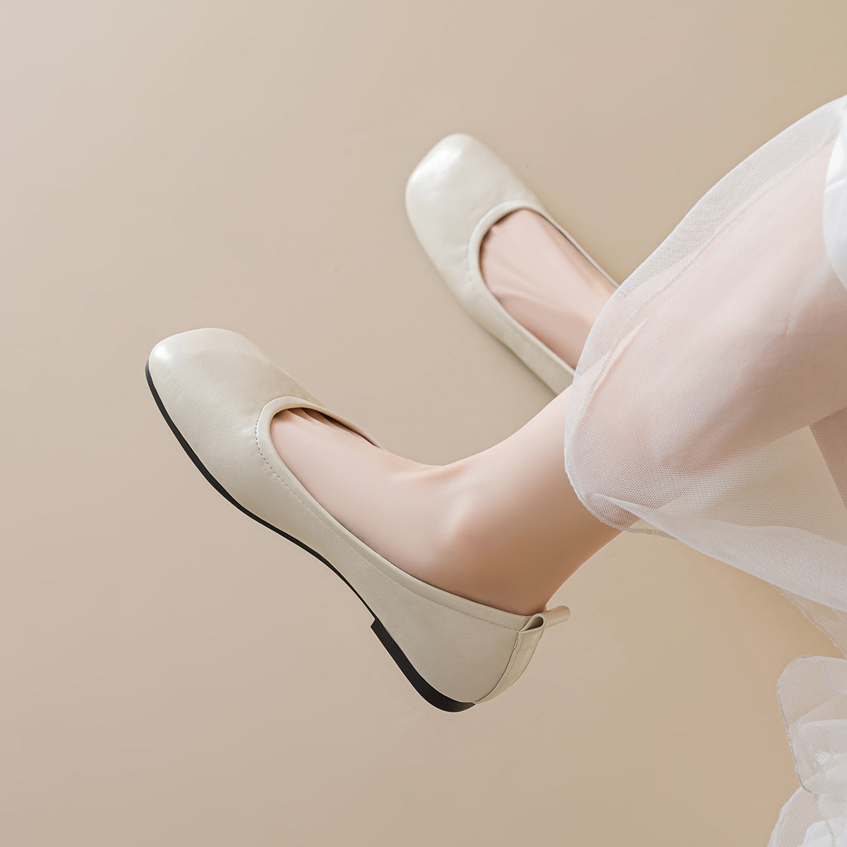 Women's Square Toe Slip-On Casual Soft Flats-RAIIFY