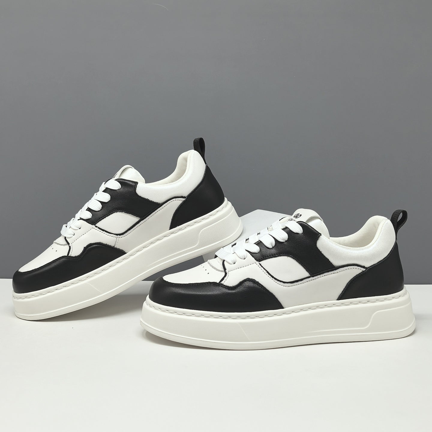 Men's Fashion Quilted Leather Court Sneakers-RAIIFY