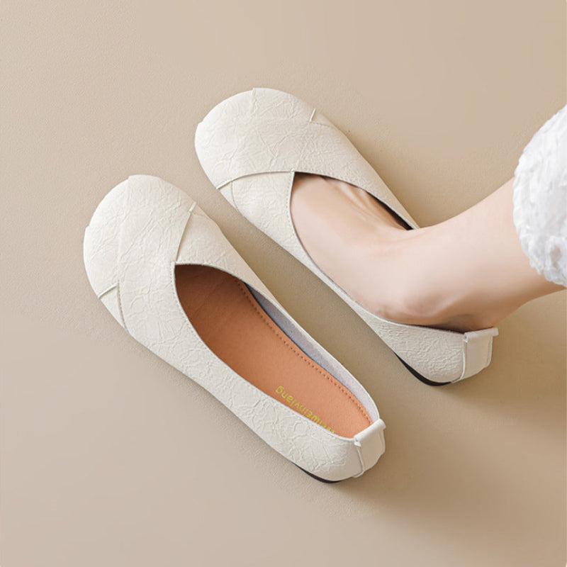 Women's Minimalist Round Toe Comfortable Flats-RAIIFY
