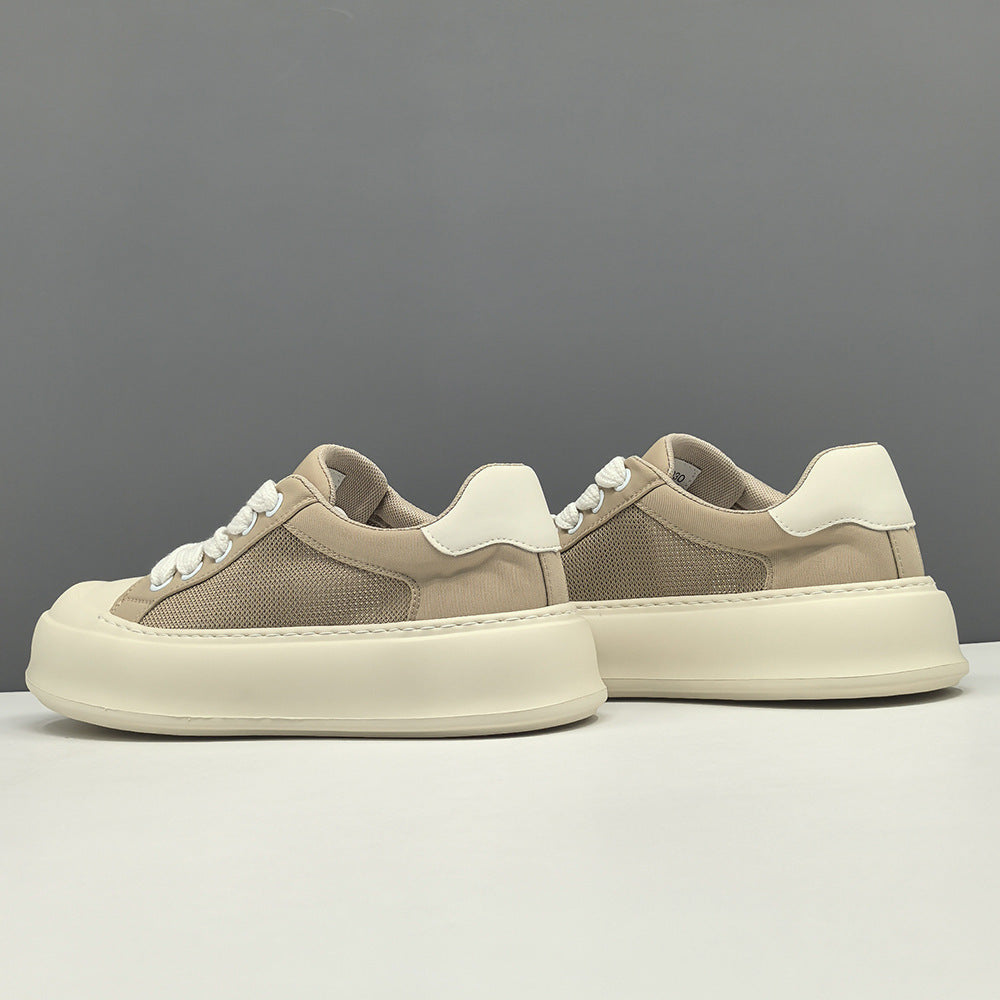 Men Plain Breathable Canvas Low Top Casual Shoes-RAIIFY