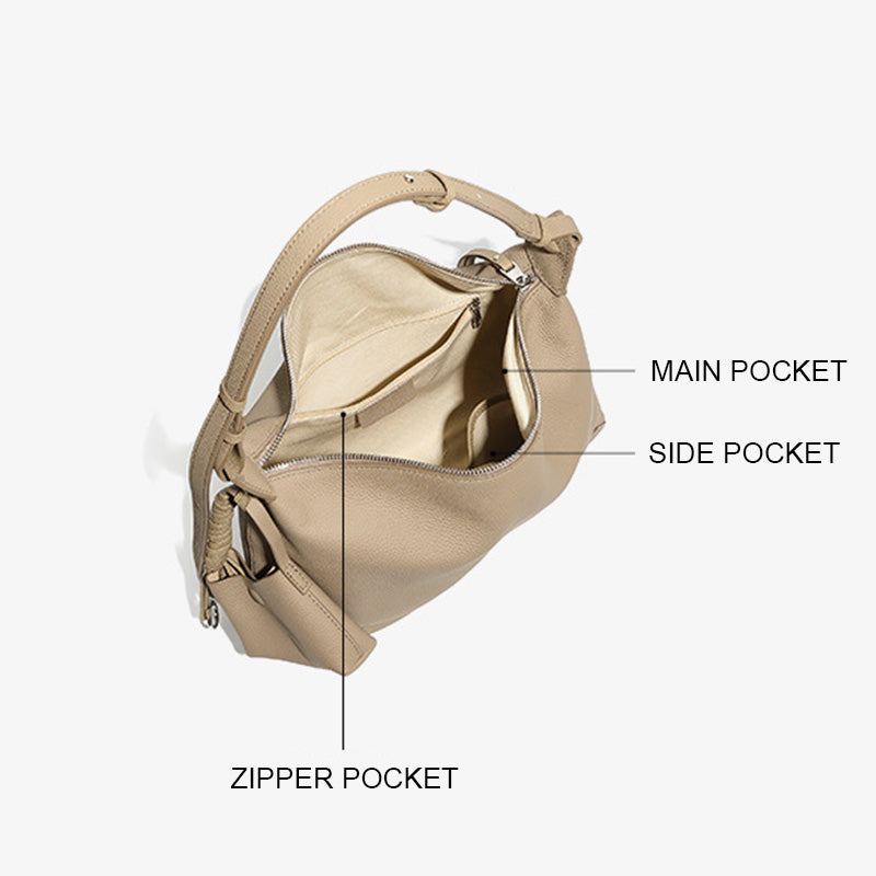 Women's Fashion Plain Leather Minimalist Tote Bag-RAIIFY